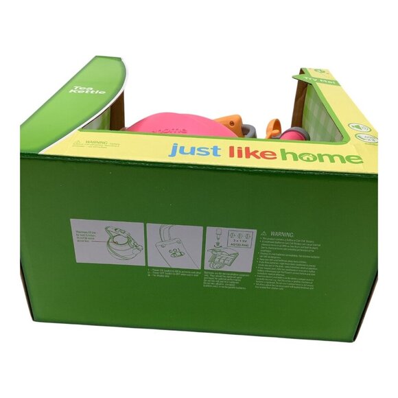 Just Like Home Tea Kettle Toy Set W/ Cups Kids Ages 3+ Pink/Orange Fun Role-Play - Picture 6 of 9